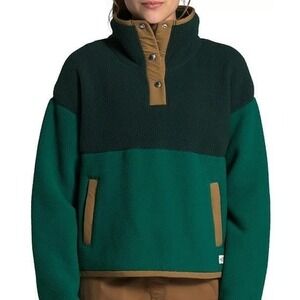 The North Face Cragmont Fleece Pullover - Green and Camel - Size XL💚🤎